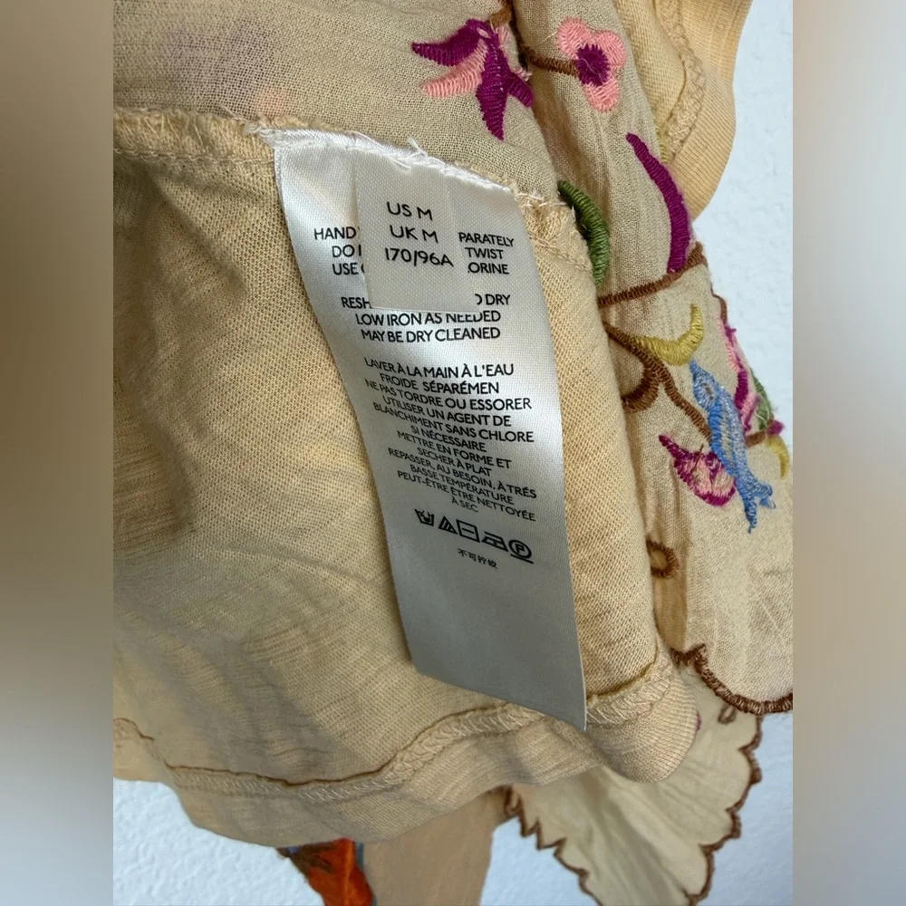 Free People Waiting On A Sunny Day Embroidered Bohemian Top - Picture 5 of 8